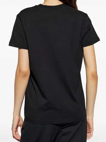 Tricouri Moncler Cotton T-Shirt With Logo BLACK Femei (BM 19748483) 3