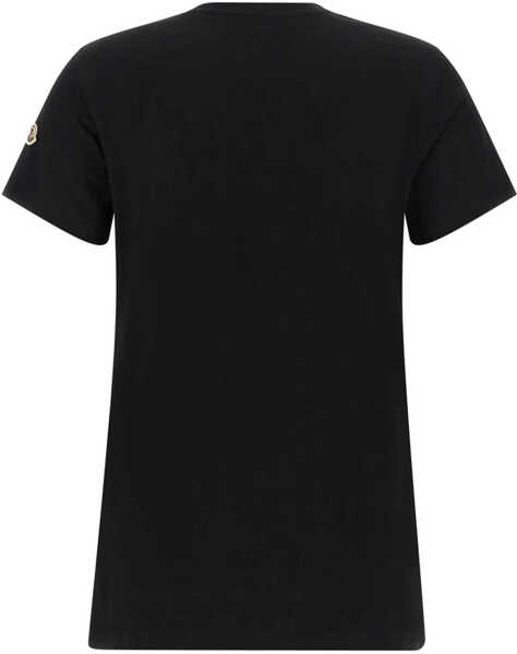 Tricouri Moncler Cotton Jersey T-Shirt BLACK Femei (BM 19748489) 4