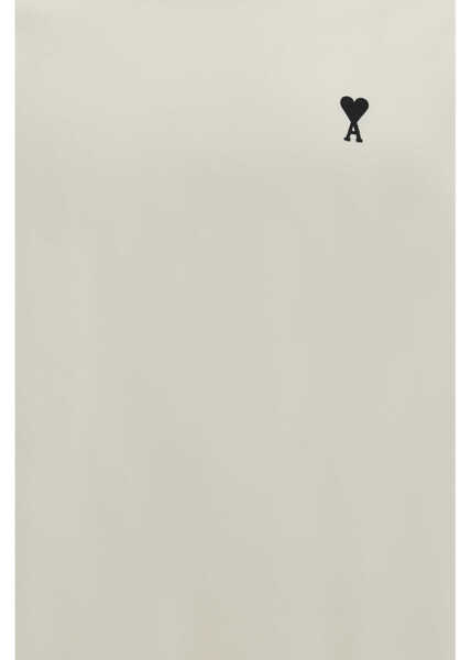 Tricouri AMI Paris Cotton T-shirt with Place Des Victoires BLANC CREME Barbati (BM 19748510) 3