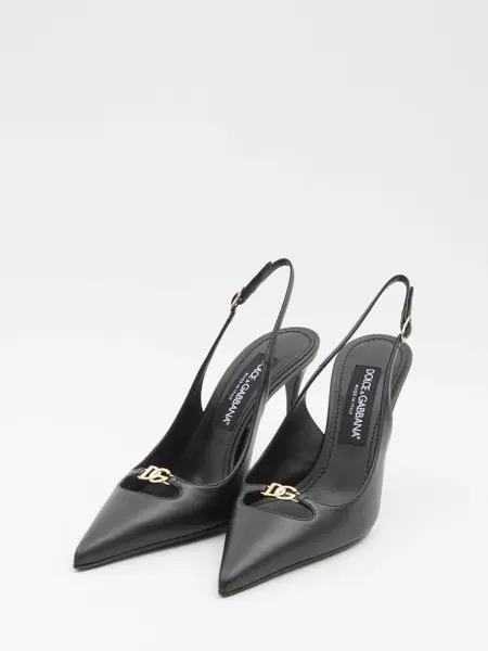 Pantofi cu toc Dolce & Gabbana Slingback Pumps In Silk Nappa BLACK Femei (BM 19748555) 2