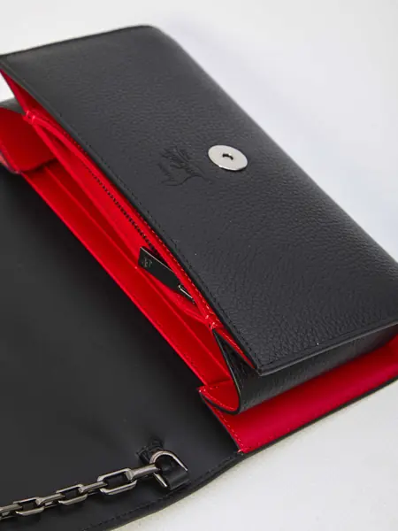 Genti de mana Christian Louboutin Paloma Wallet On Chain Pouch BLACK Femei (BM 19748558) 4
