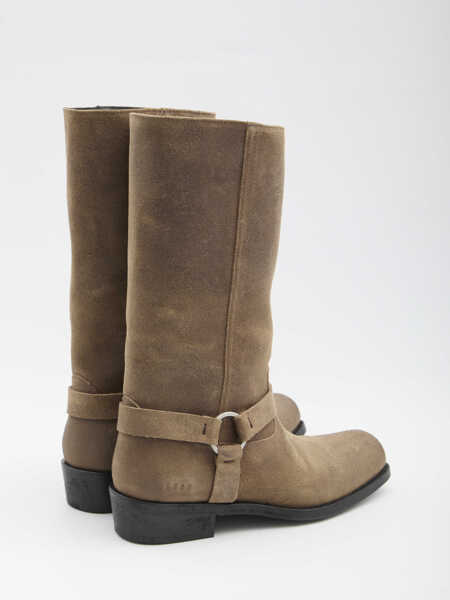 Incaltaminte Golden Goose High Biker Boots In Suede BEIGE Femei (BM 19748567) 3