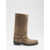 Golden Goose High Biker Boots In Suede BEIGE