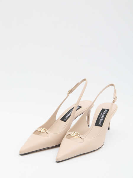 Pantofi cu toc Dolce & Gabbana Slingback Pumps In Silk Nappa PINK Femei (BM 19748570) 2