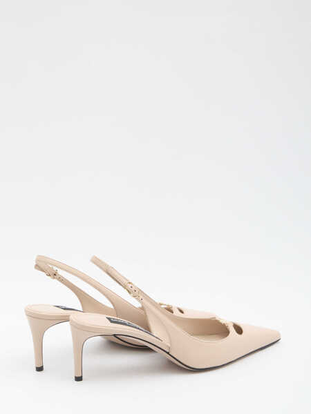 Pantofi cu toc Dolce & Gabbana Slingback Pumps In Silk Nappa PINK Femei (BM 19748570) 3