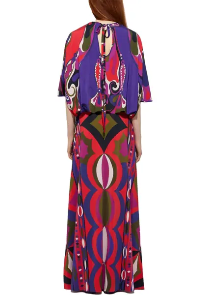 Bluze PUCCI Orchid Print Cape Blouse MULTICOLOUR Femei (BM 19748657) 3