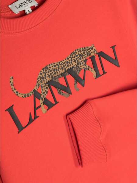 Hanorace Lanvin Crewneck Sweatshirt With Logo RED Baieti (BM 19748666) 3