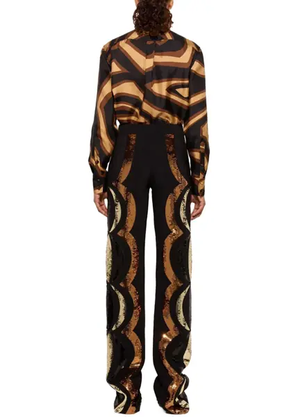 Bluze PUCCI Labyrinth Print Silk Shirt BLACK Femei (BM 19748672) 3