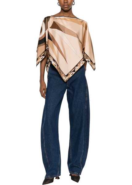 Bluze PUCCI Cape Blouse With Print BROWN Femei (BM 19748735) 2