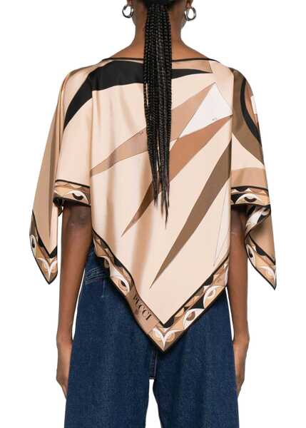 Bluze PUCCI Cape Blouse With Print BROWN Femei (BM 19748735) 3