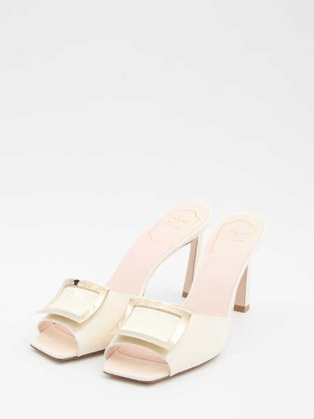 Sandale Roger Vivier Trompette Metal Mule Sandals CREAM Femei (BM 19748786) 2