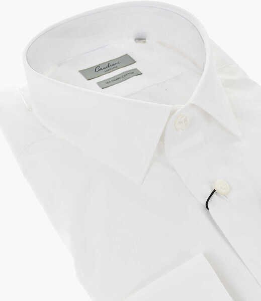 Camasi elegante CORNELIANI Cotton Poplin Shirt With Italian Collar White Barbati (BM 19748828) 2