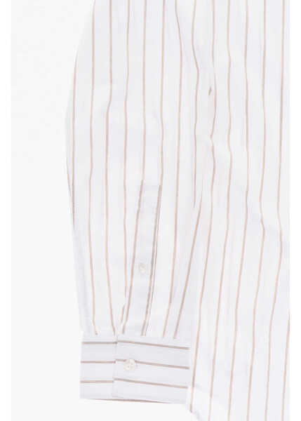 Camasi casual CORNELIANI Cc Collection Striped Shirt With French Collar White Barbati (BM 19748843) 3