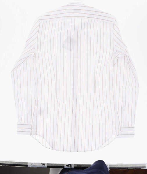 Camasi casual CORNELIANI Cc Collection Striped Shirt With French Collar White Barbati (BM 19748843) 4