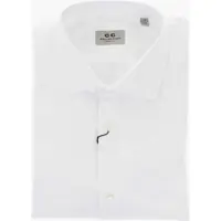 Camasi casual Cc Collection Solid Cotton Poplin Shirt With French Collar Barbati