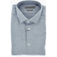 Camasi elegante Cotton And Cashmere Shirt With Italian Collar Barbati