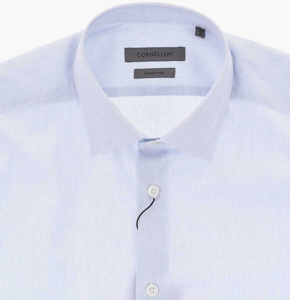 Camasi casual CORNELIANI Hairline-Pattern Cotton Wrinkle-Free Shirt Light Blue Barbati (BM 19748867) 3