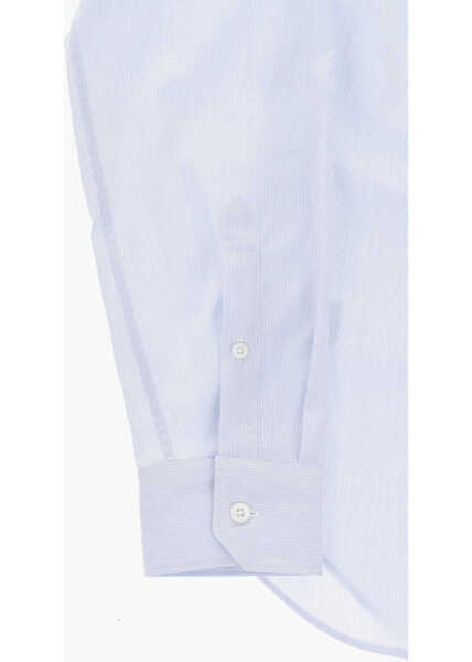Camasi casual CORNELIANI Hairline-Pattern Cotton Wrinkle-Free Shirt Light Blue Barbati (BM 19748867) 4