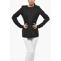 Bluze Cotton-Blend Blouse With Back Zip Femei