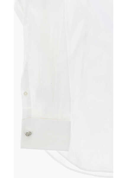 Butoni CORNELIANI Code Cotton Poplin Shirt With Cufflinks White Barbati (BM 19748894) 3