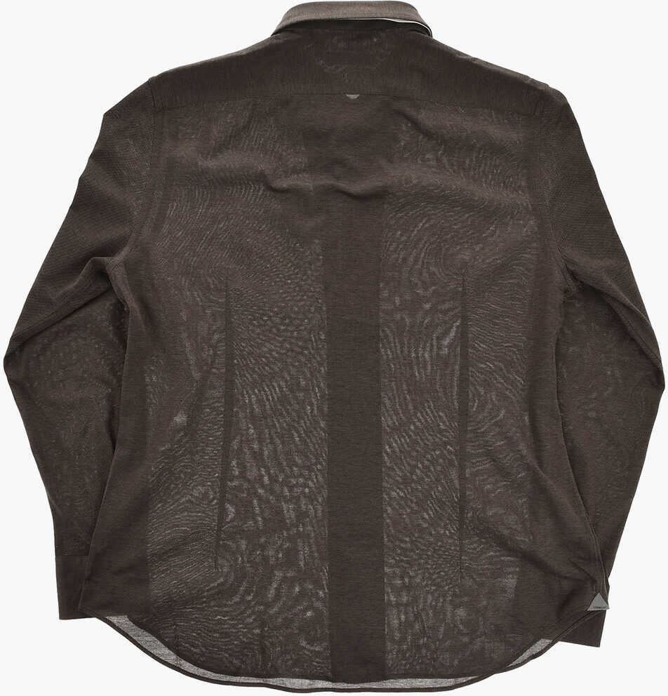 Camasi casual CORNELIANI Solid-Color Shirt With French Collar Brown Barbati (BM 19748897) 4