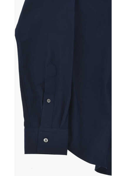 Camasi casual CORNELIANI Cc Collection Solid Nylon Shirt Blue Barbati (BM 19748903) 4