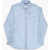 CORNELIANI Two-Tone Striped Shirt With French Collar Blue
