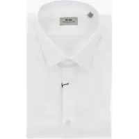 Camasi casual Cc Collection Solid Cotton Poplin Shirt Barbati