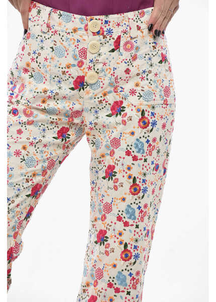 Pantaloni casual INES DE LA FRESSANGE Embroidered Cotton Bootcut Trousers Charlotte Multicolor Femei (BM 19748918) 3