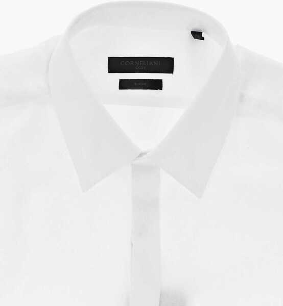 Camasi casual CORNELIANI Code Slim Fit Solid-Color Shirt With Concealed Button Placke White Barbati (BM 19748921) 3