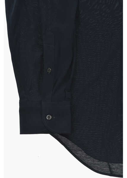 Camasi casual CORNELIANI Cotton Jersey Shirt With French Collar Blue Barbati (BM 19748927) 4