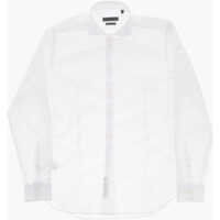 Camasi casual Slim Fit Cotton-Linen Shirt With French Collar Barbati