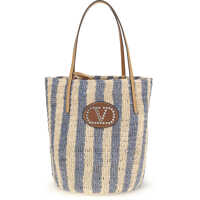 Genti de mana Striped raffia Bucket Bag Femei