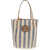 Valentino Garavani Striped raffia Bucket Bag NATURALE/VERDE/NATURAL CAMEL/SELLERIA