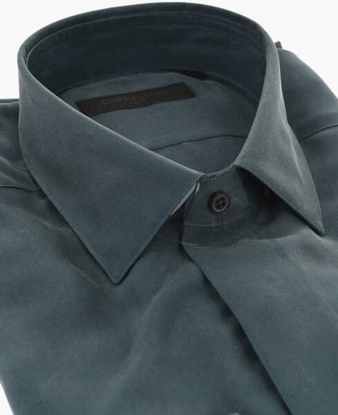 Camasi casual CORNELIANI Code Silk Shirt With French Collar Green Barbati (BM 19749035) 2