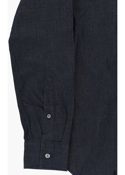 Camasi casual CORNELIANI Cc Collection Lightweight Cotton Shirt With French Collar Blue Barbati (BM 19749038) 3