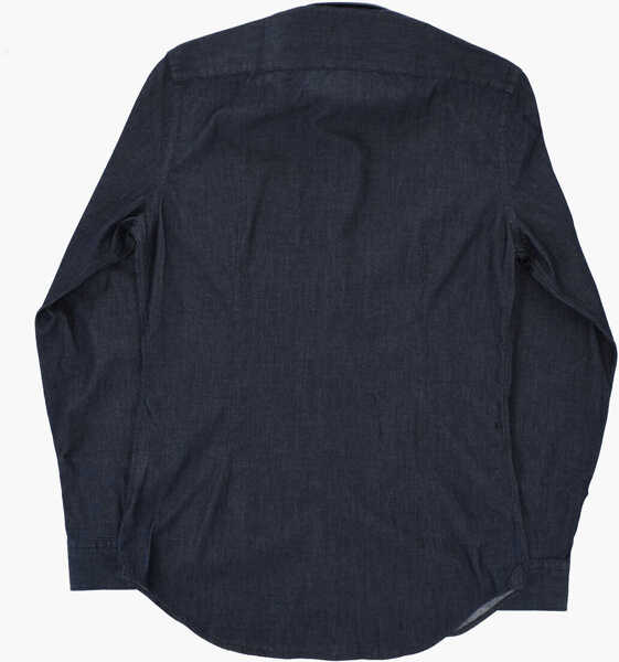 Camasi casual CORNELIANI Cc Collection Lightweight Cotton Shirt With French Collar Blue Barbati (BM 19749038) 4