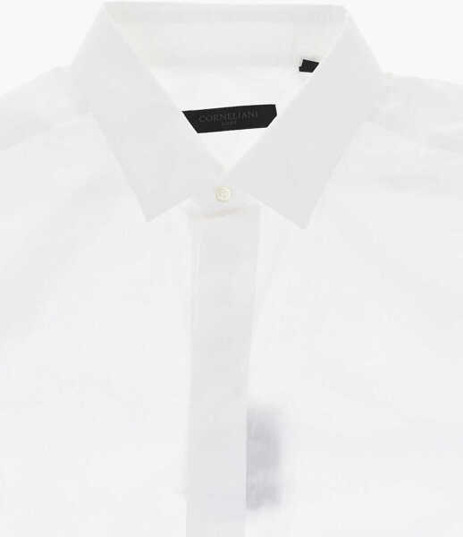 Butoni CORNELIANI Code Cotton Poplin Shirt With Cufflinks White Barbati (BM 19749041) 2