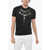 DSQUARED2 Crewneck Cotton T-Shirt With Lam&eacute; Print Black
