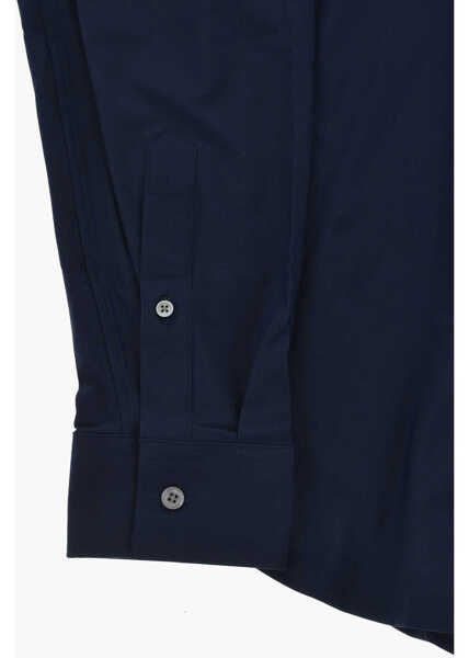 Camasi casual CORNELIANI Cc Collection Solid Nylon Shirt Blue Barbati (BM 19749053) 4