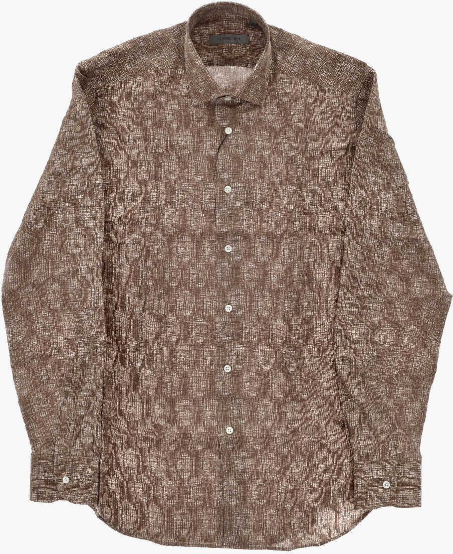 Camasi casual CORNELIANI Silk Shirt With French Collar Brown Barbati (BM 19749056) 2