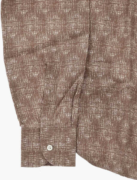Camasi casual CORNELIANI Silk Shirt With French Collar Brown Barbati (BM 19749056) 4