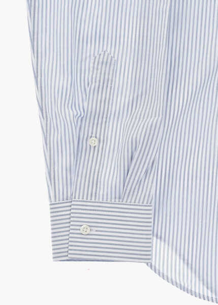 Camasi casual CORNELIANI Cc Collection Poplin Shirt With Awning Pattern Light Blue Barbati (BM 19749062) 4
