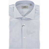 Camasi casual Cc Collection Poplin Shirt With Awning Pattern Barbati