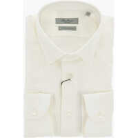 Camasi elegante Cotton Poplin Shirt With Italian Collar Barbati