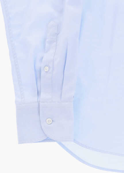 Camasi casual CORNELIANI Wrinkle-Free Cotton Shirt With French Collar Blue Barbati (BM 19749074) 4