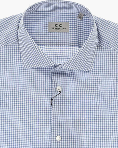 Camasi casual CORNELIANI Cc Collection Pure Cotton Gingham Shirt Light Blue Barbati (BM 19749077) 2