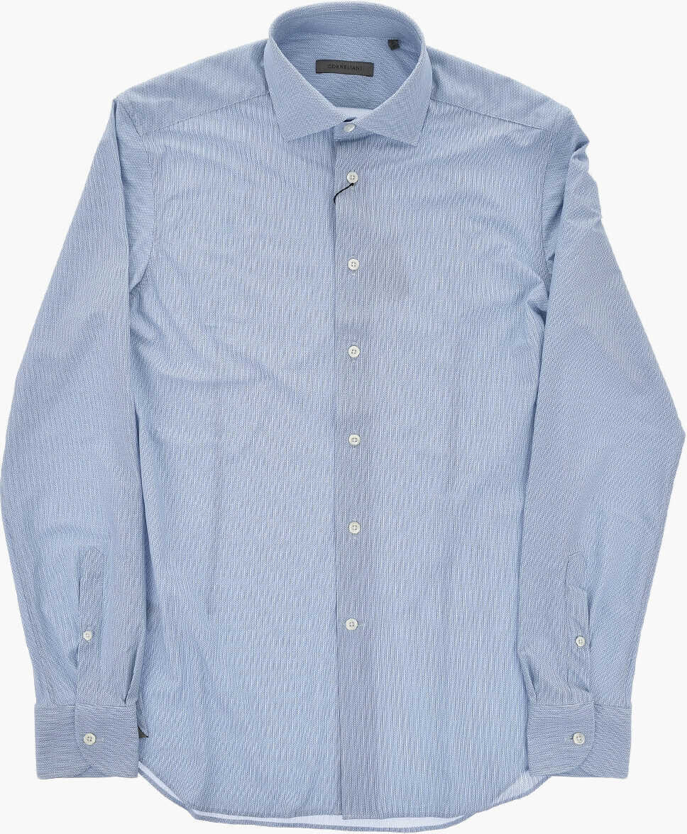 Camasi casual CORNELIANI Stretch Fabric Shirt With Micro Pattern Light Blue Barbati (BM 19749089) 2