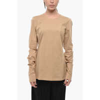 Bluze Cotton-Blend Blouse With Back Zip Femei