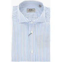 Camasi casual Cc Collection Cotton Shirt With Awning Stripes Barbati